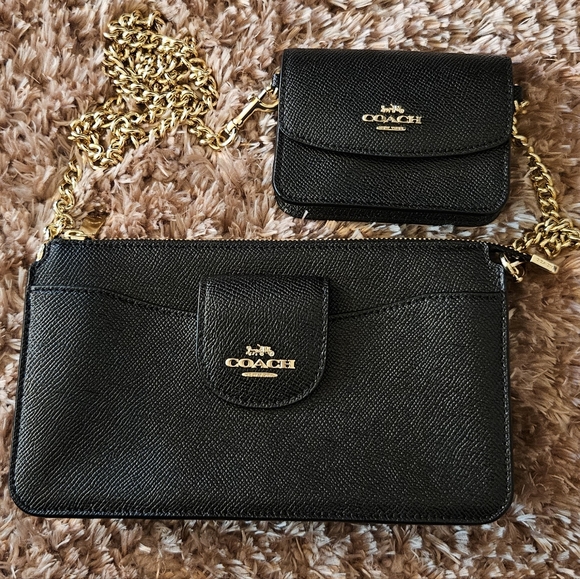 C0737 Coach Poppy Crossbody with Card Case - Black - Picture 6 of 16